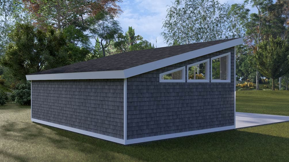 Plan 61746UT: Contemporary 2-Car Garage Plan with 900 Sq Ft - Image #3 - Contemporary