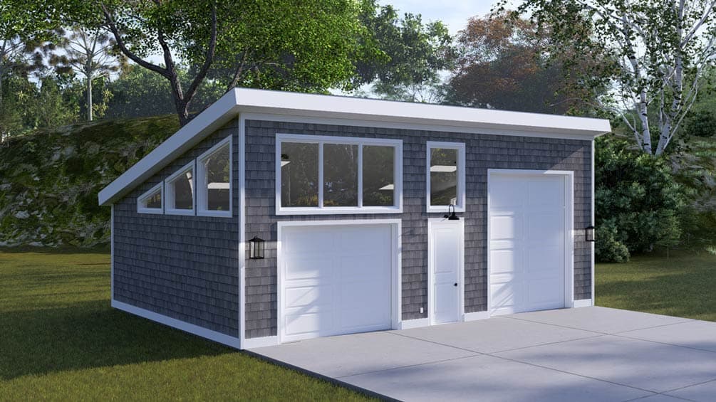 Plan 61746UT: Contemporary 2-Car Garage Plan with 900 Sq Ft - Image #8 - Contemporary