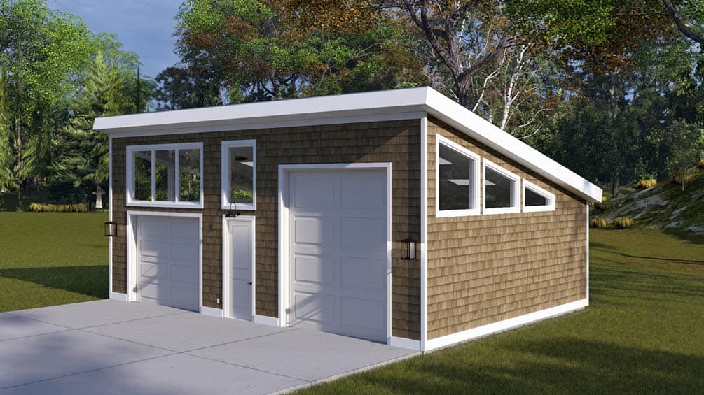 Plan 61746UT: Contemporary 2-Car Garage Plan with 900 Sq Ft - Image #5 - Contemporary