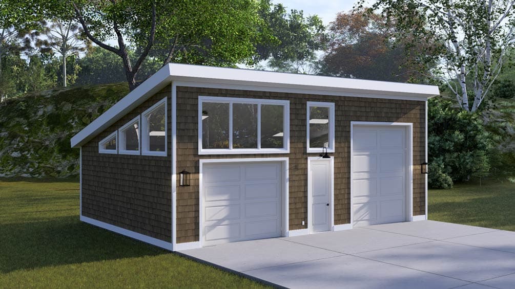 Plan 61746UT: Contemporary 2-Car Garage Plan with 900 Sq Ft - Image #7 - Contemporary