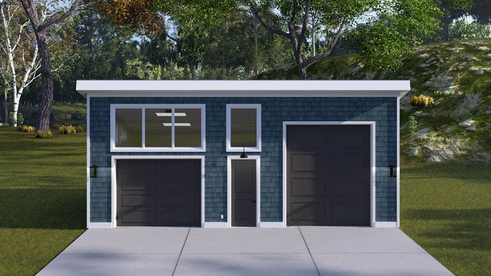 Plan 61746UT: Contemporary 2-Car Garage Plan with 900 Sq Ft - Image #9 - Contemporary