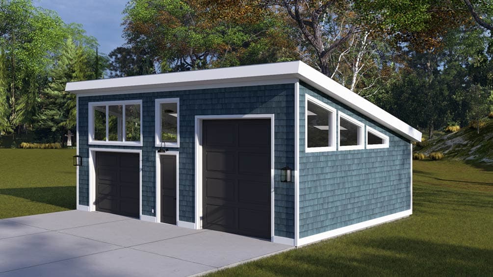 Plan 61746UT: Contemporary 2-Car Garage Plan with 900 Sq Ft - Image #10 - Contemporary