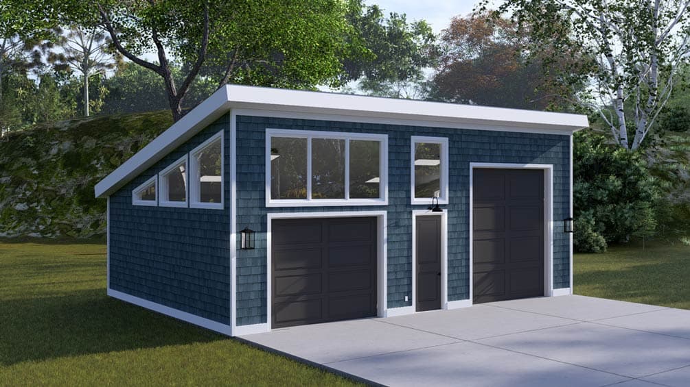 Plan 61746UT: Contemporary 2-Car Garage Plan with 900 Sq Ft - Image #12 - Contemporary