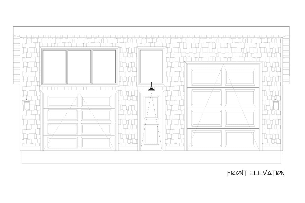 Plan 61746UT: Contemporary 2-Car Garage Plan with 900 Sq Ft - Image #14 - Contemporary