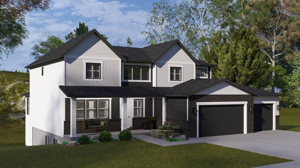 Plan 61747UT: Modern Farmhouse House Plan with 4 Beds, First-Floor Master, and 3-Car Garage - Image #8 - Craftsman, Farmhouse, Modern Farmhouse, Traditional