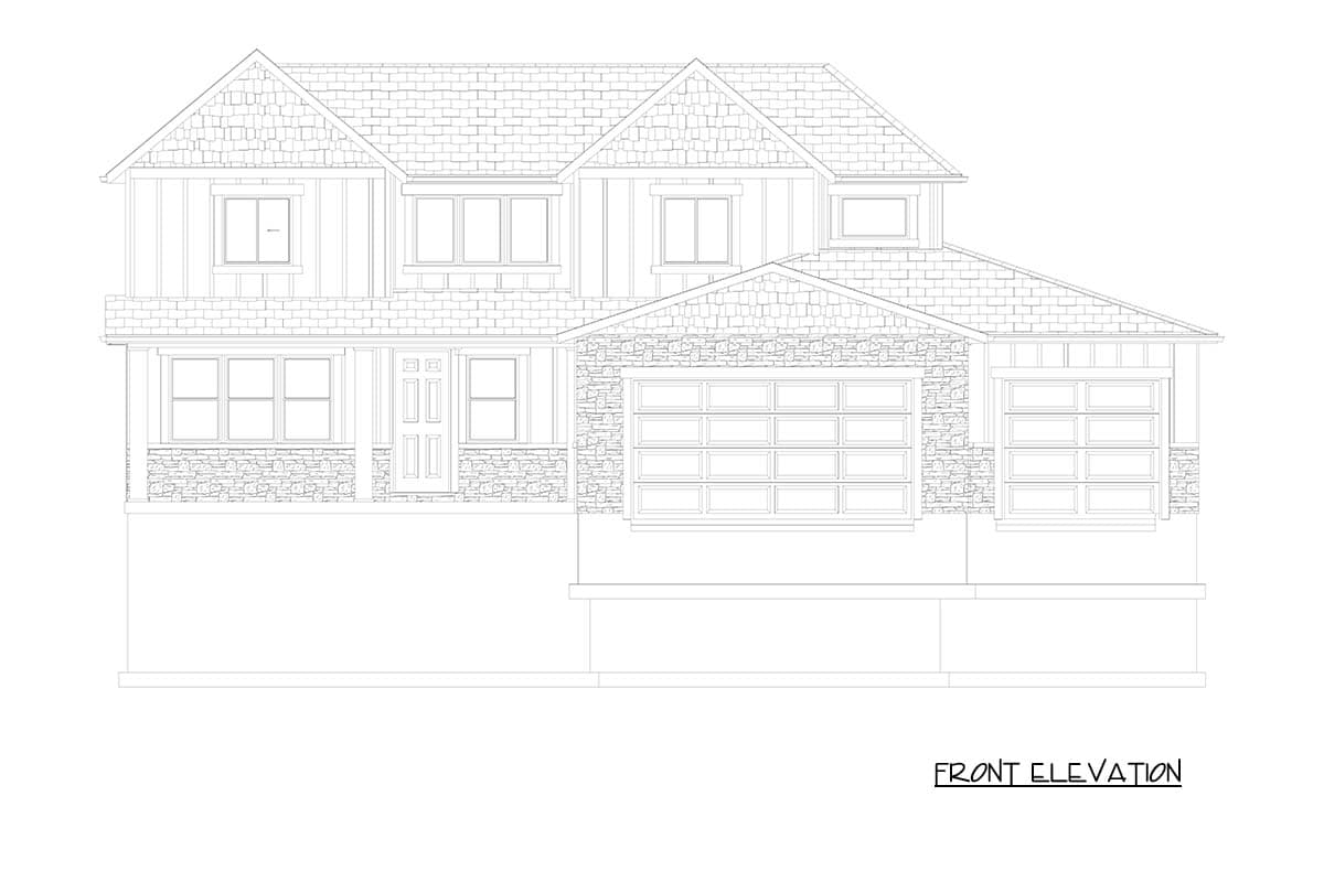 Plan 61747UT: Modern Farmhouse House Plan with 4 Beds, First-Floor Master, and 3-Car Garage - Image #26 - Craftsman, Farmhouse, Modern Farmhouse, Traditional