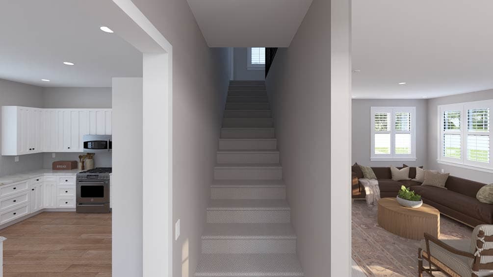 Plan 61749UT: Traditional Farmhouse House Plan with 3 Bedrooms, Loft, and Front Garage - Image #7 - Farmhouse, Traditional