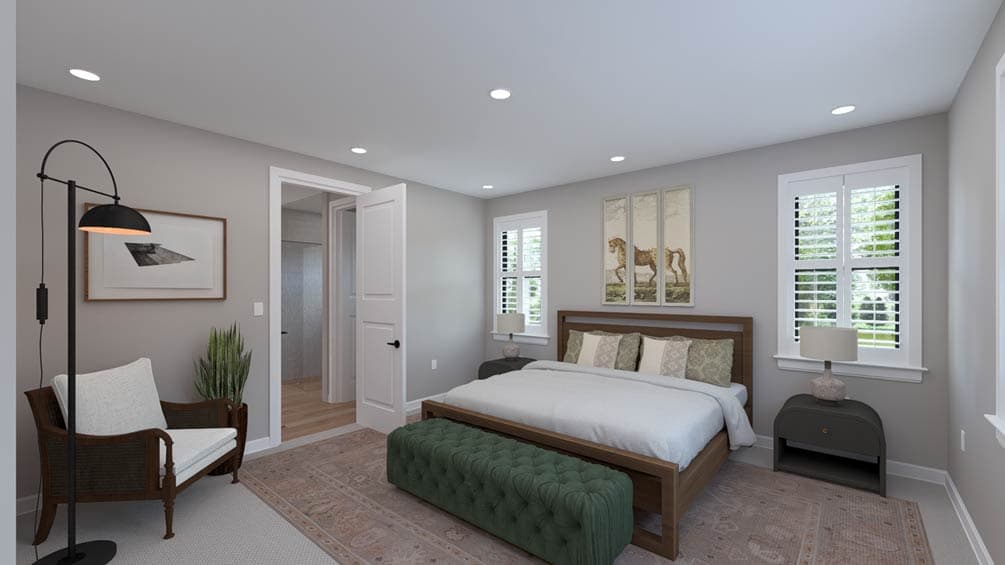 Plan 61749UT: Traditional Farmhouse House Plan with 3 Bedrooms, Loft, and Front Garage - Image #12 - Farmhouse, Traditional