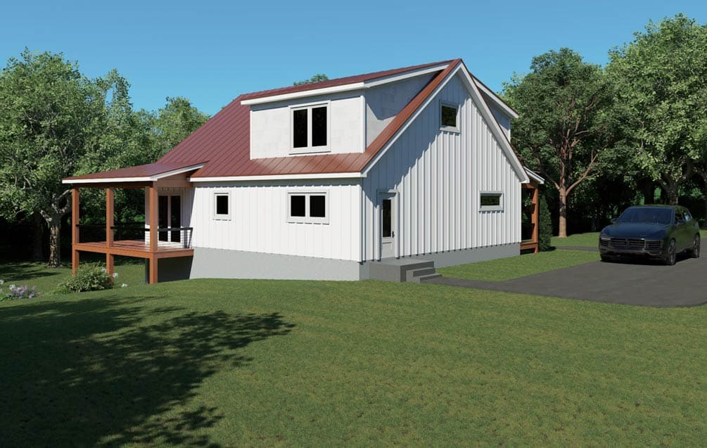 Plan 680662VR: Country Farmhouse House Plan with 3 Beds and Wraparound Porch - Image #4 - Country, Farmhouse