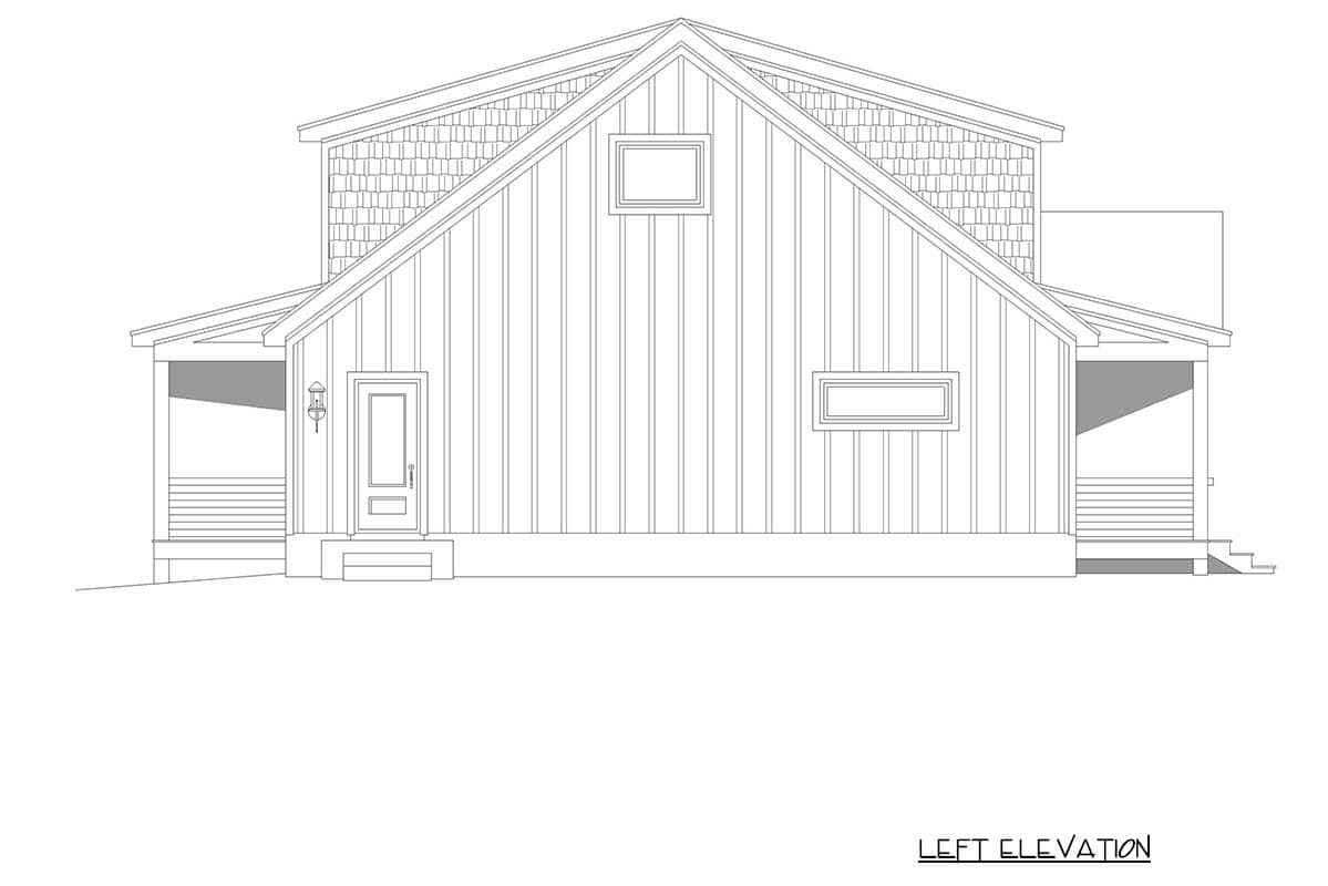 Plan 680662VR: Country Farmhouse House Plan with 3 Beds and Wraparound Porch - Image #6 - Country, Farmhouse