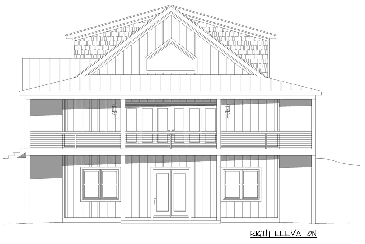 Plan 680662VR: Country Farmhouse House Plan with 3 Beds and Wraparound Porch - Image #7 - Country, Farmhouse