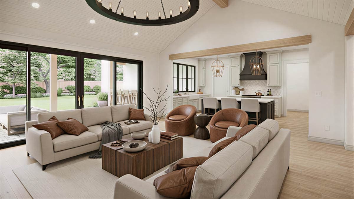 Plan 56570SM: Modern Farmhouse House Plan with 4 Beds, 3-Car Garage, and Outdoor Kitchen - Image #5 - Craftsman, Modern Farmhouse, New American, Transitional