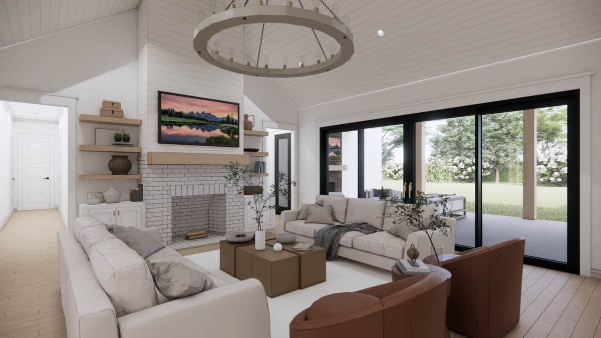 Plan 56570SM: Modern Farmhouse House Plan with 4 Beds, 3-Car Garage, and Outdoor Kitchen - Image #6 - Craftsman, Modern Farmhouse, New American, Transitional