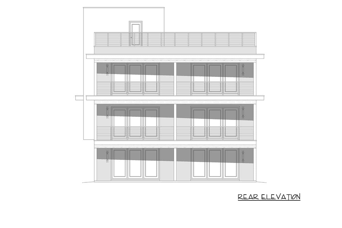 Plan 680663VR: Expansive Modern House Plan with Elevator and Abundant Outdoor Space - Image #8 - Contemporary, Modern