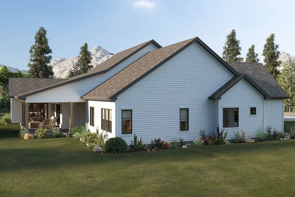 Plan 623637DJ: Contemporary Modern Farmhouse House Plan with 4 Beds and In-Law Suite - Image #5 - Contemporary, Modern Farmhouse