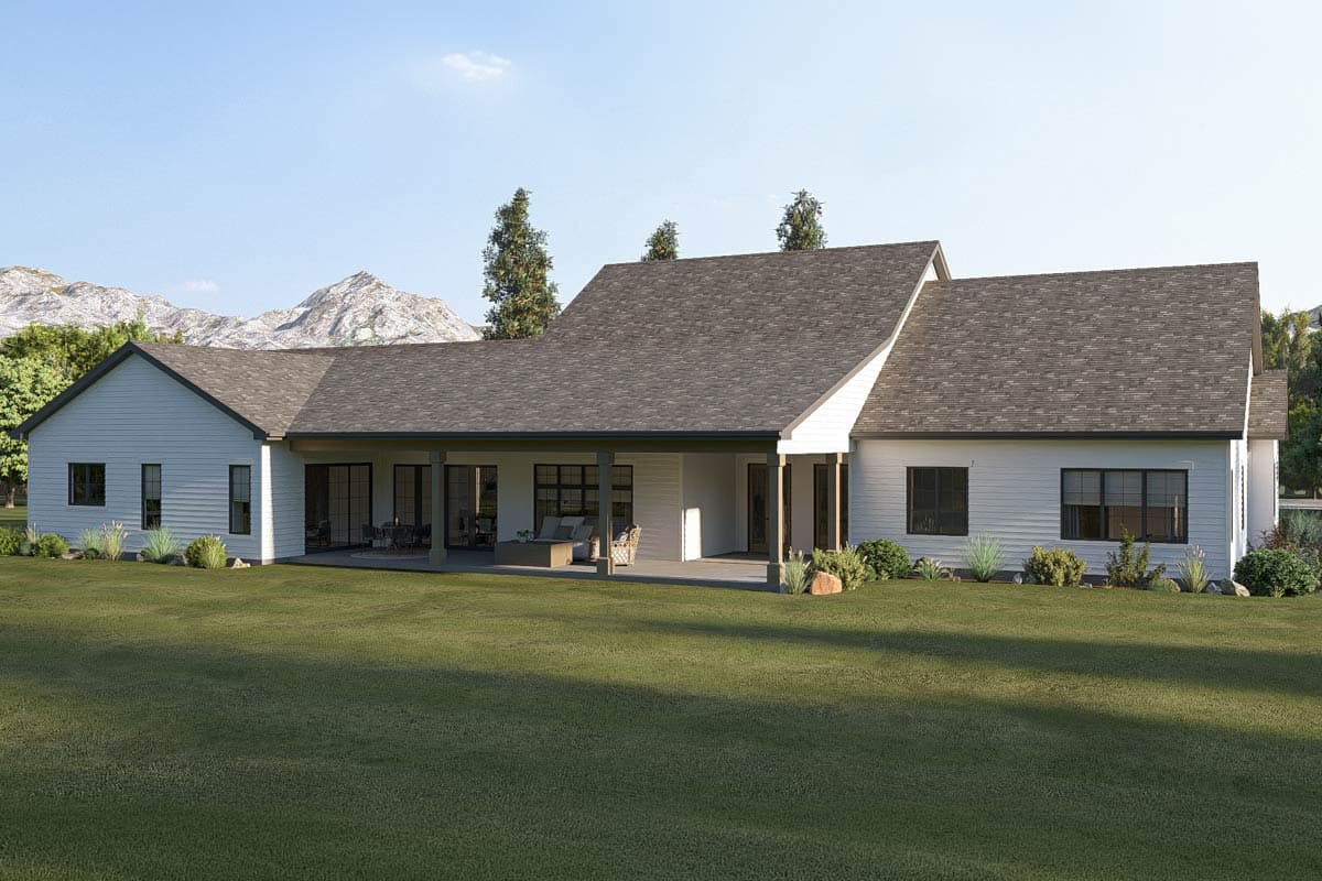 Plan 623637DJ: Contemporary Modern Farmhouse House Plan with 4 Beds and In-Law Suite - Image #6 - Contemporary, Modern Farmhouse