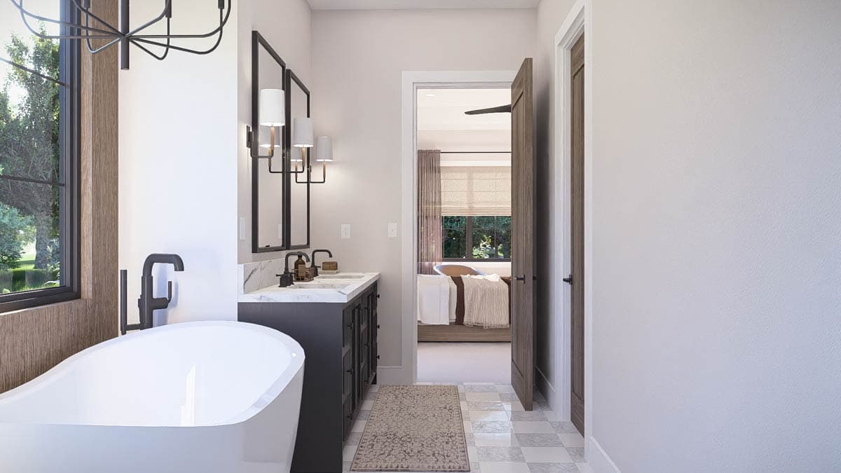 Plan 623637DJ: Contemporary Modern Farmhouse House Plan with 4 Beds and In-Law Suite - Image #17 - Contemporary, Modern Farmhouse