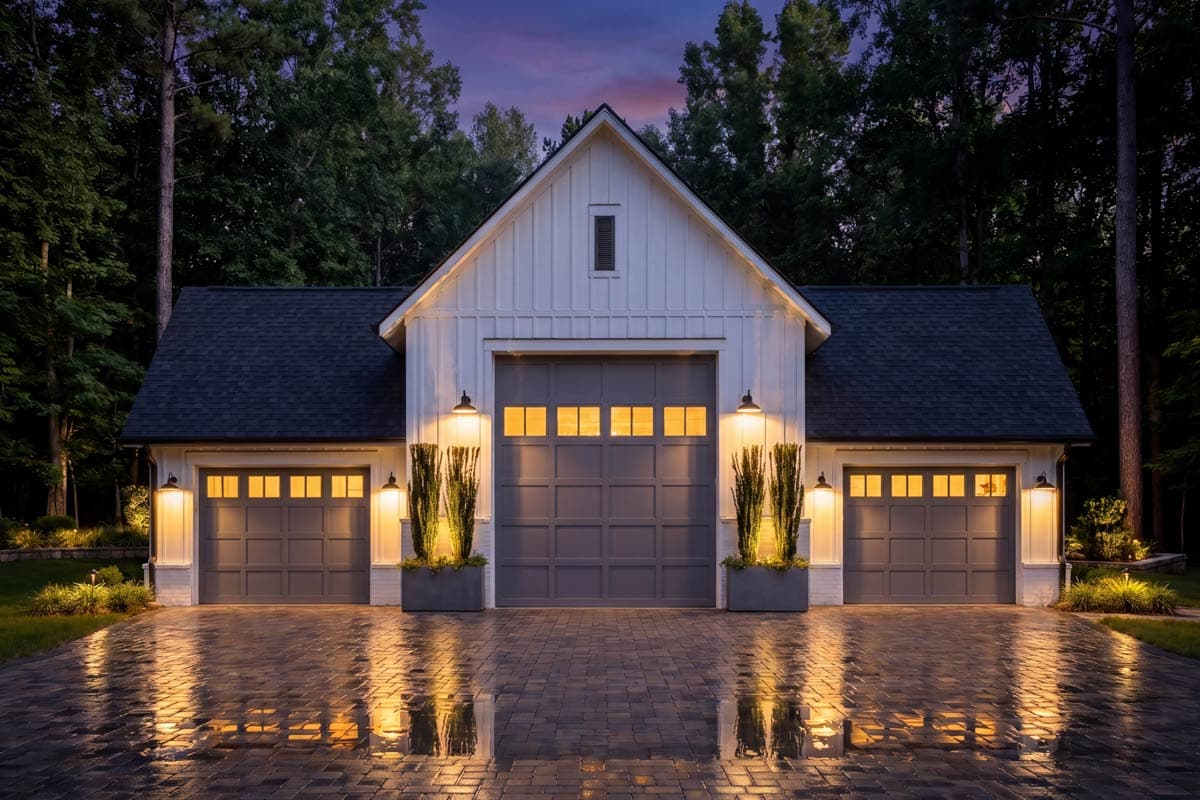 Plan 52040HZ: Modern Farmhouse RV Garage Plan with 3-Car Bay and 10-Foot Ceilings - Image #4 - Country, Modern Farmhouse, Southern