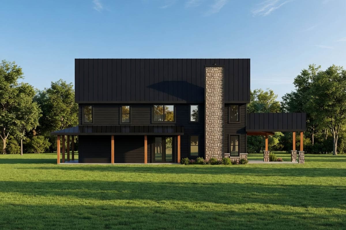 Plan 42749DB: Modern Barndominium House Plan with Wraparound Porch - Image #6 - Barndominium, Country, Farmhouse