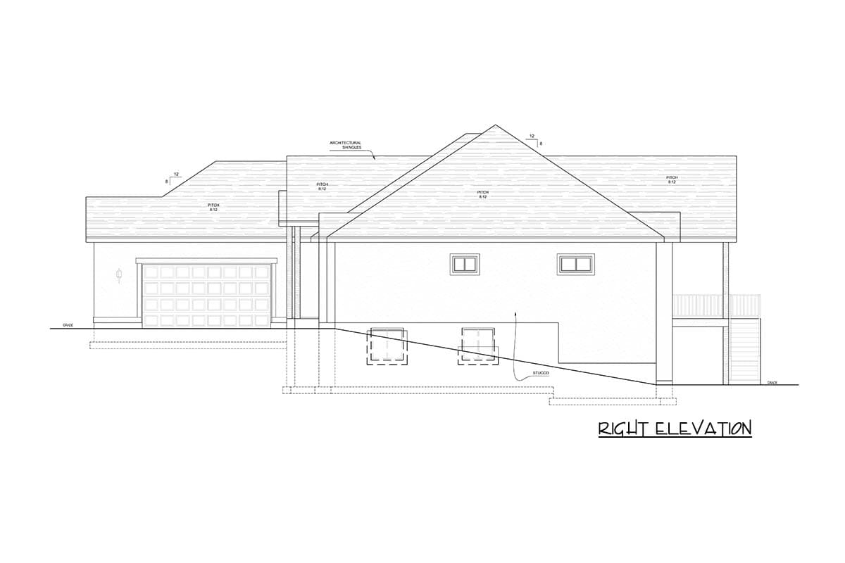Plan 849081PGE: Traditional Ranch House Plan with 3 Bedrooms and Oversized  4-Car Garage - Image #4 - Ranch, Traditional