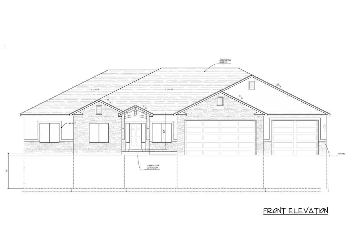 Plan 849082PGE: Craftsman Ranch House Plan with 3-4 Car Garage and Flexible Layout - Image #4 - Craftsman, Ranch, Traditional