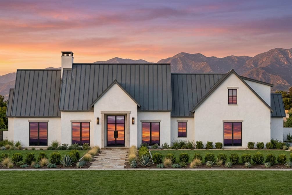 Plan image - 818204JSS:Modern Transitional House Plan with 4 Beds, Home Office, and Bonus Room