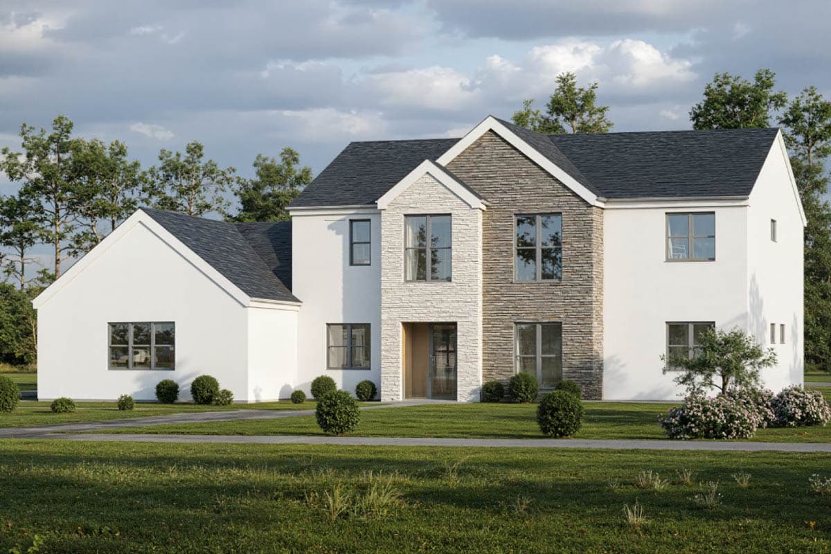 Plan image - 850028PKE:Contemporary European House Plan with 5 Bedrooms and 3-Car Garage