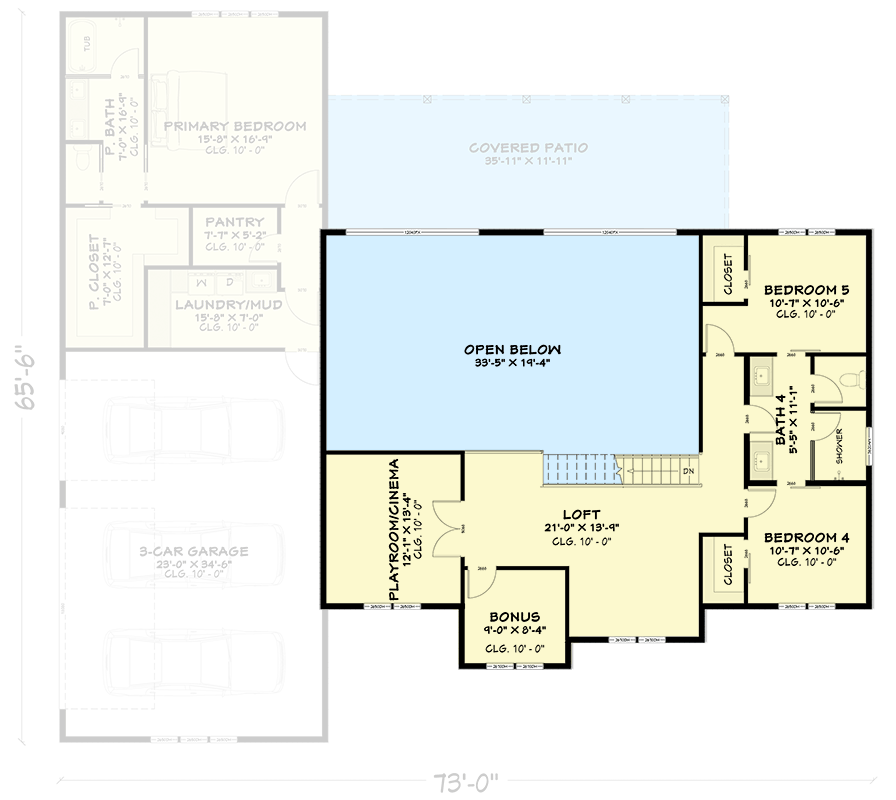Plan 850028PKE: Contemporary European House Plan with 5 Bedrooms and 3-Car Garage - Floor Plan - 2nd Floor - Contemporary, European, Modern, Transitional
