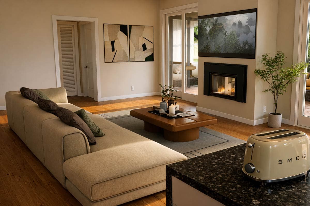 Plan 850029PKE: Sleek Modern House Plan with 3 Bedrooms and Dedicated Home Office - Image #8 - Contemporary, Modern