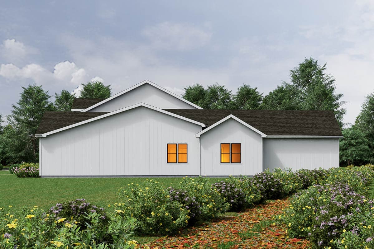 Plan 850030PKE: Modern Transitional House Plan with 4 Split Bedrooms and 3-Car Garage - Image #5 - Contemporary, Modern, Transitional