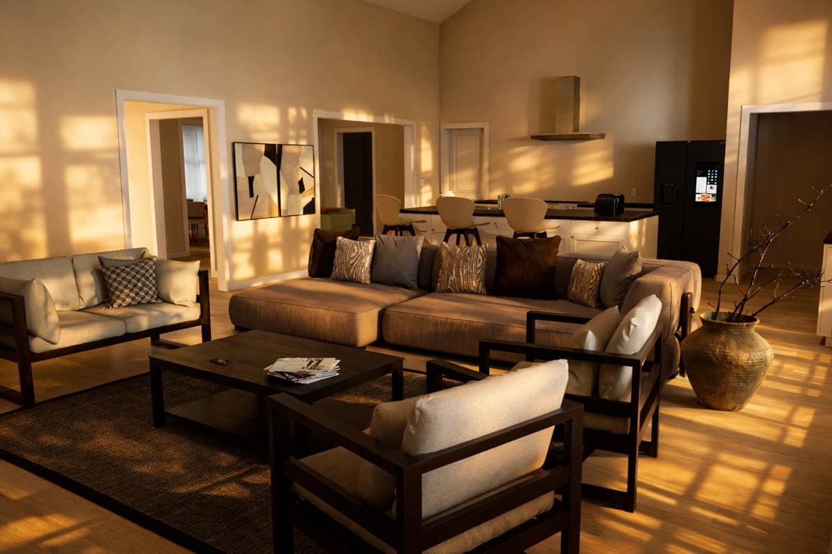 Plan 850030PKE: Modern Transitional House Plan with 4 Split Bedrooms and 3-Car Garage - Image #9 - Contemporary, Modern, Transitional