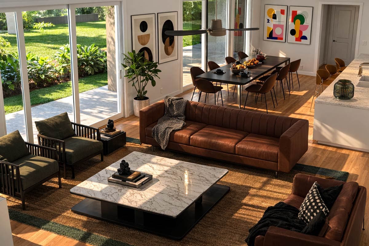 Plan 850031PKE: Contemporary 4-Bedroom House Plan with Wraparound Porch and 3-Car Garage - Image #5 - Contemporary, Modern