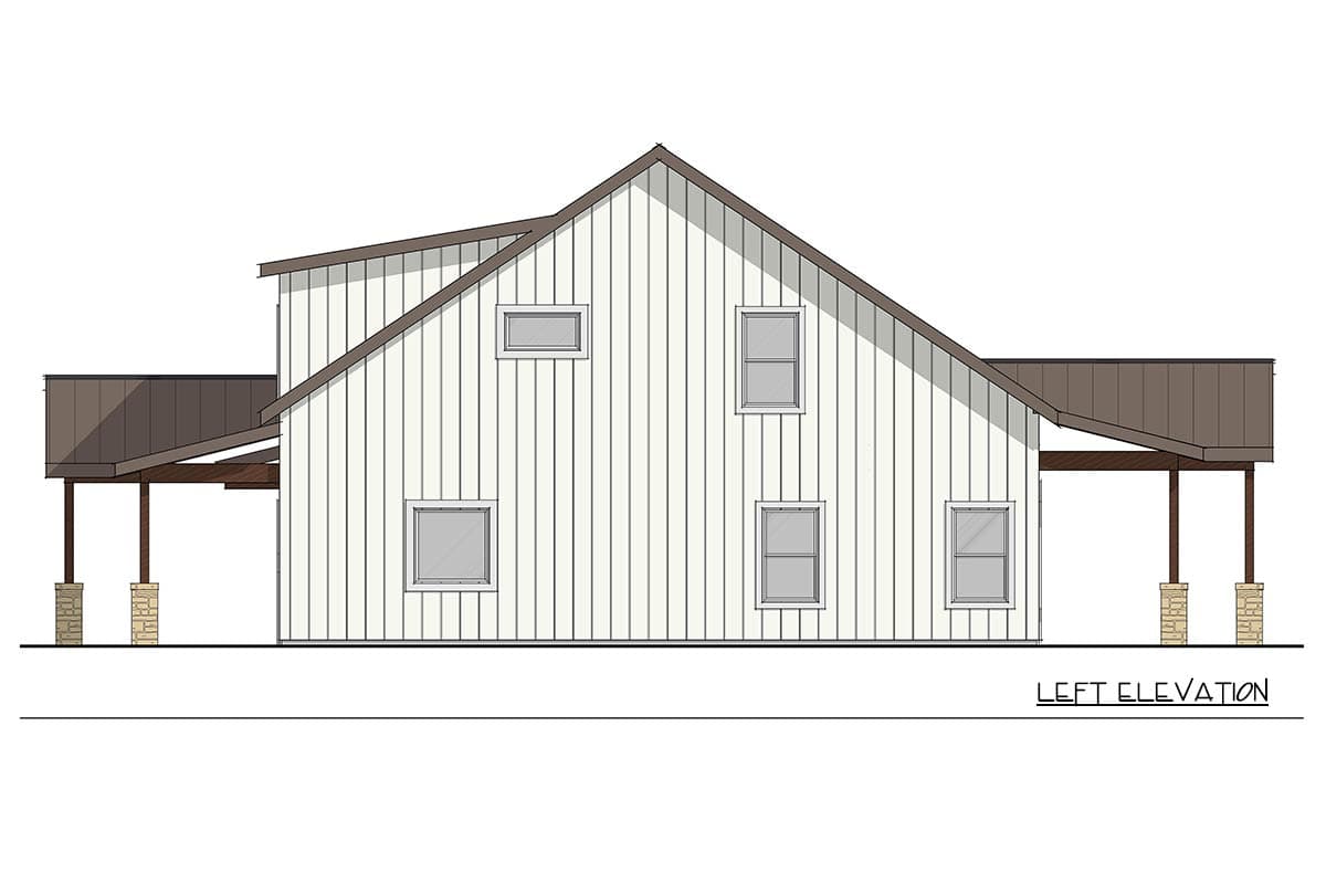 Plan 405144FDC: Modern Barndominium House Plan with 3 Beds and Vaulted Great Room - Image #3 - Barndominium, Farmhouse