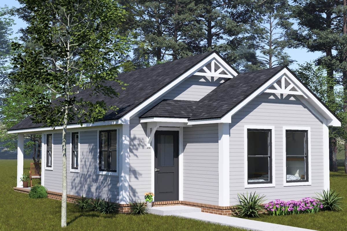 Plan 52546WM: Charming Country House Plan with Split Bedrooms and Rear Porch - Image #3 - Country, Traditional