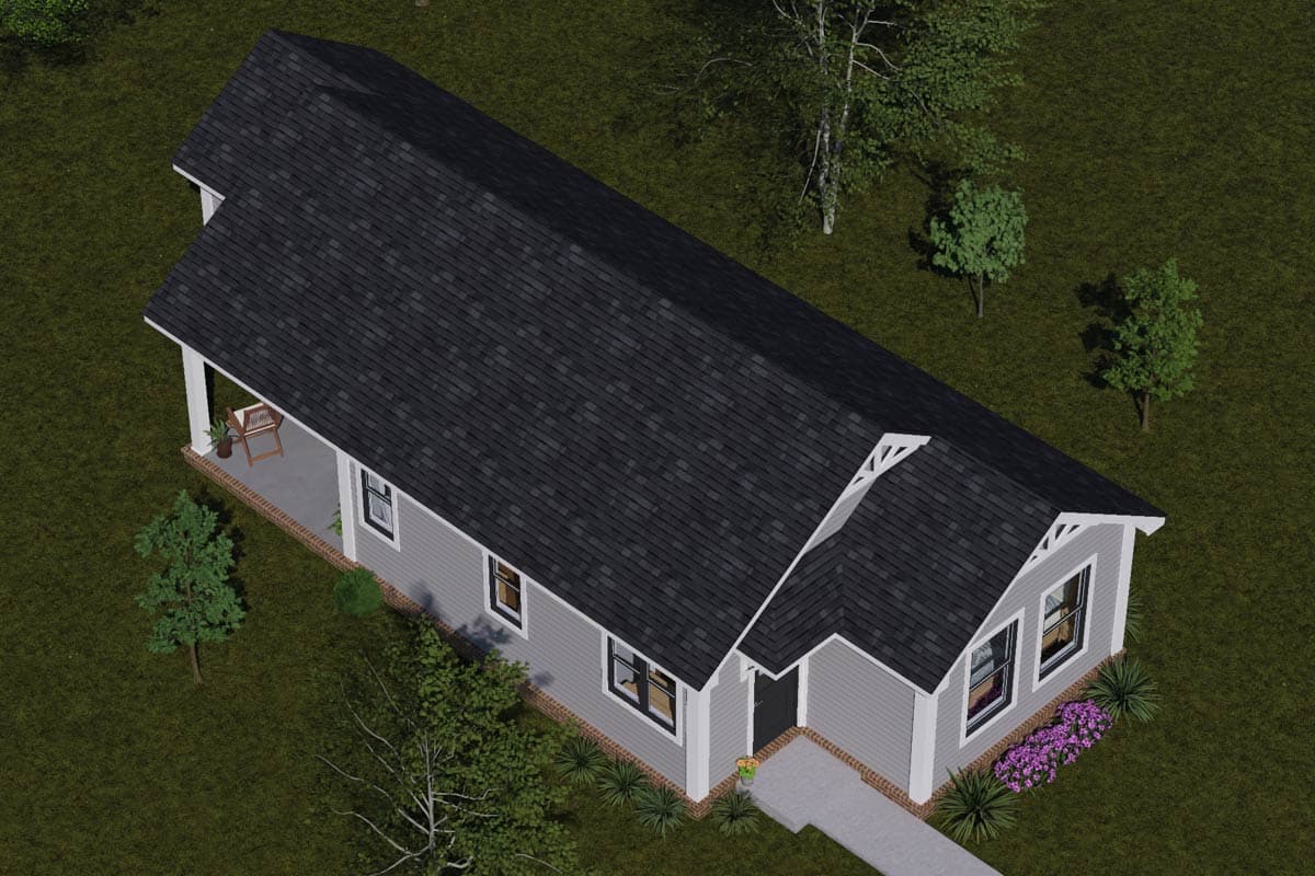 Plan 52546WM: Charming Country House Plan with Split Bedrooms and Rear Porch - Image #10 - Country, Traditional