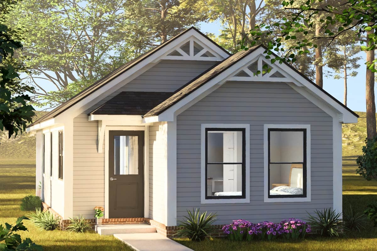 Plan 52546WM: Charming Country House Plan with Split Bedrooms and Rear Porch - Image #2 - Country, Traditional