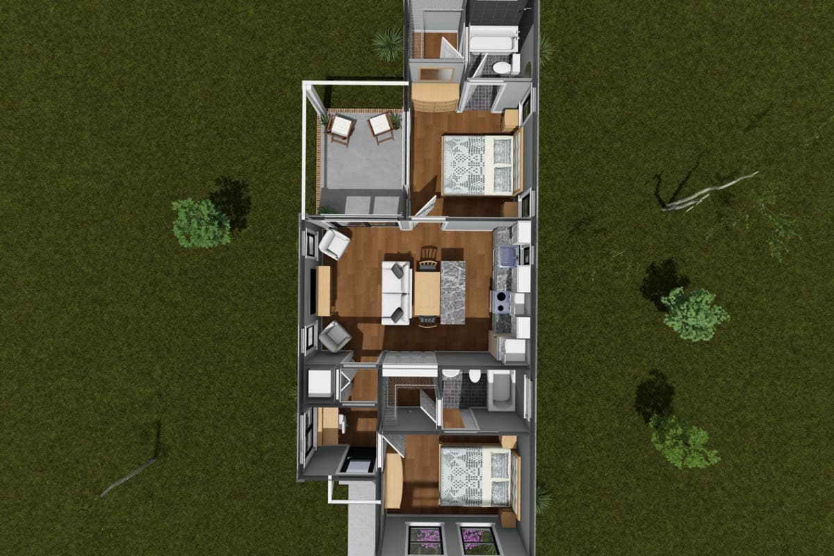Plan 52546WM: Charming Country House Plan with Split Bedrooms and Rear Porch - Image #9 - Country, Traditional