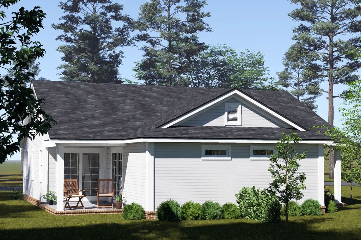 Plan 52547WM: Country Duplex House Plan with 4 Bedrooms and Split Living - Image #6 - Country, Traditional