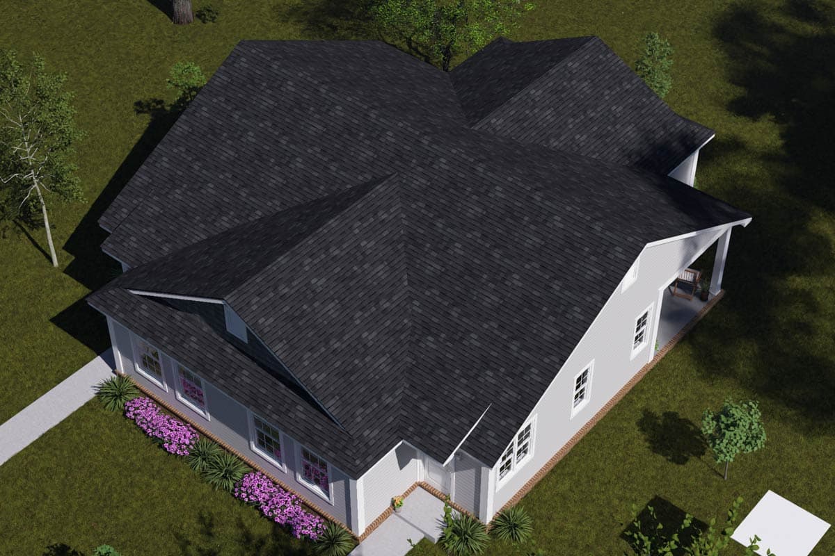 Plan 52547WM: Country Duplex House Plan with 4 Bedrooms and Split Living - Image #12 - Country, Traditional