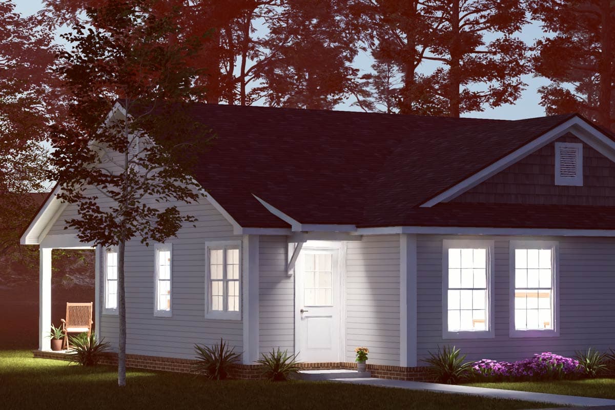 Plan 52547WM: Country Duplex House Plan with 4 Bedrooms and Split Living - Image #10 - Country, Traditional