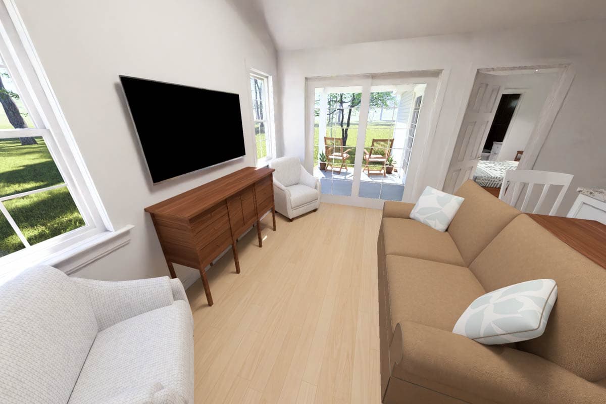 Plan 52547WM: Country Duplex House Plan with 4 Bedrooms and Split Living - Image #13 - Country, Traditional