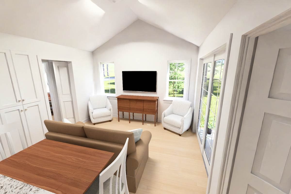 Plan 52547WM: Country Duplex House Plan with 4 Bedrooms and Split Living - Image #20 - Country, Traditional