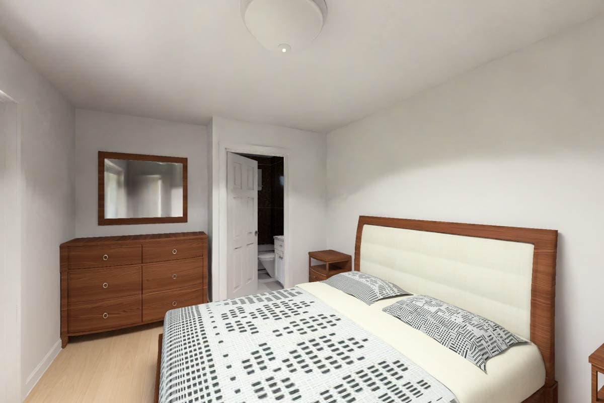 Plan 52547WM: Country Duplex House Plan with 4 Bedrooms and Split Living - Image #17 - Country, Traditional