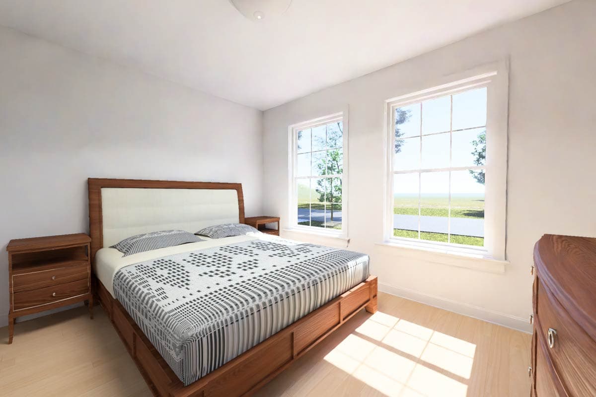 Plan 52547WM: Country Duplex House Plan with 4 Bedrooms and Split Living - Image #21 - Country, Traditional