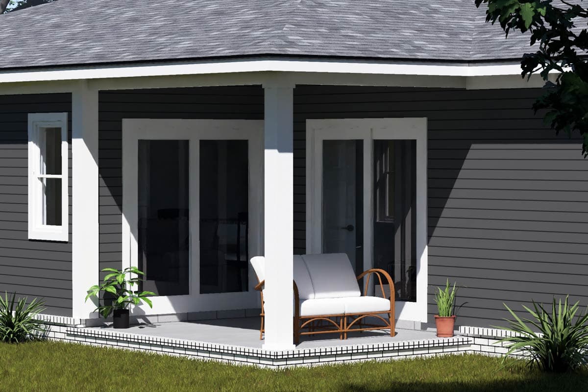 Plan 52548WM: Charming Modern Cottage Duplex House Plan with 4 Bedrooms and Large Rear Porch - Image #7 - Cottage, Modern, Traditional