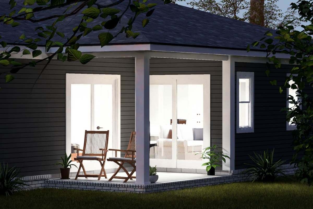 Plan 52548WM: Charming Modern Cottage Duplex House Plan with 4 Bedrooms and Large Rear Porch - Image #9 - Cottage, Modern, Traditional