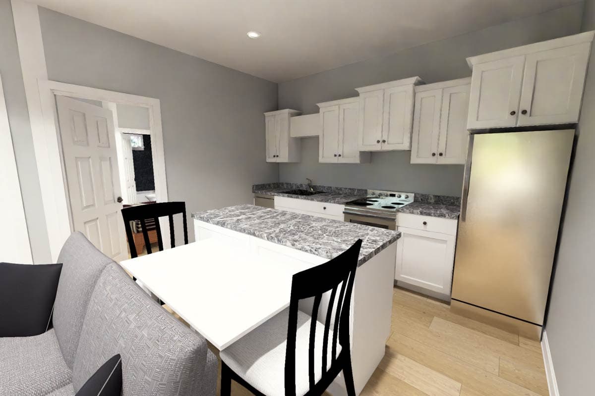 Plan 52548WM: Charming Modern Cottage Duplex House Plan with 4 Bedrooms and Large Rear Porch - Image #13 - Cottage, Modern, Traditional