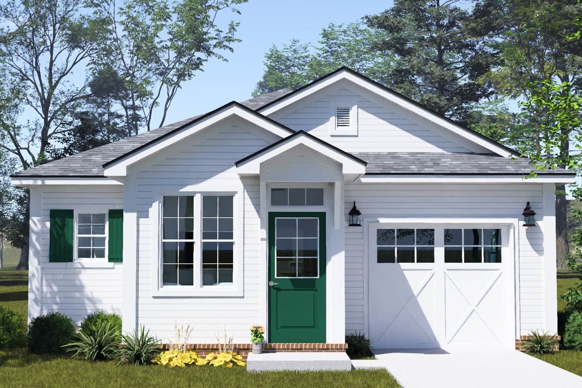 Plan image - 52549WM:Traditional Craftsman House Plan: 3 Beds, 1-Car Garage, Split Layout