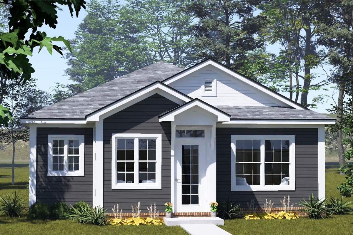 Plan 52550WM: Charming Country House Plan with 4 Split Bedrooms and Walk-in Pantry - Image #2 - Country, Traditional