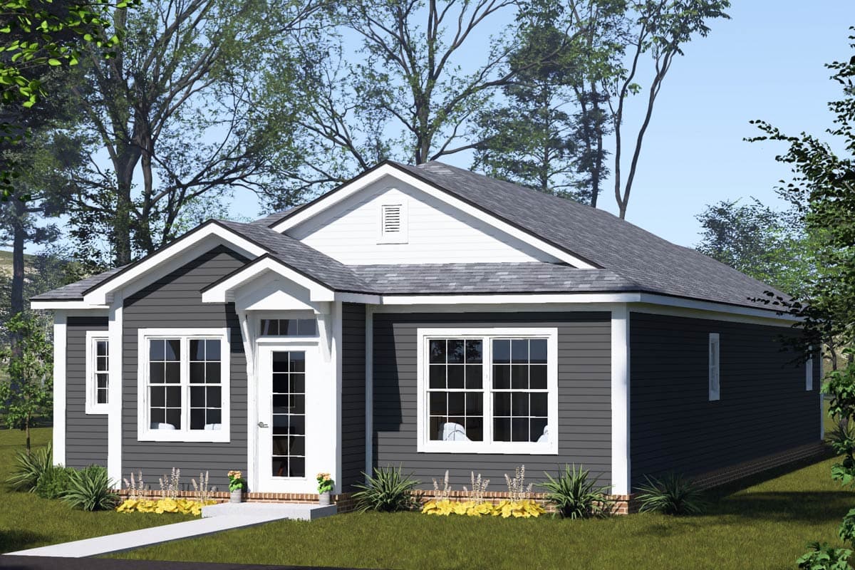 Plan 52550WM: Charming Country House Plan with 4 Split Bedrooms and Walk-in Pantry - Image #3 - Country, Traditional